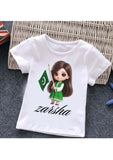 Kids 14 August Customize Picture &amp; Name T-shirt