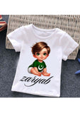 Kids 14 August Customize Picture &amp; Name T-shirt