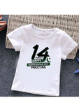 Kids 14 August Customize Picture &amp; Name T-shirt