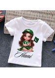 Kids 14 August Customize Picture &amp; Name T-shirt